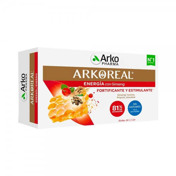 Arkoreal Jalea Real Energía con Ginseng SIN AZÚCAR 20...