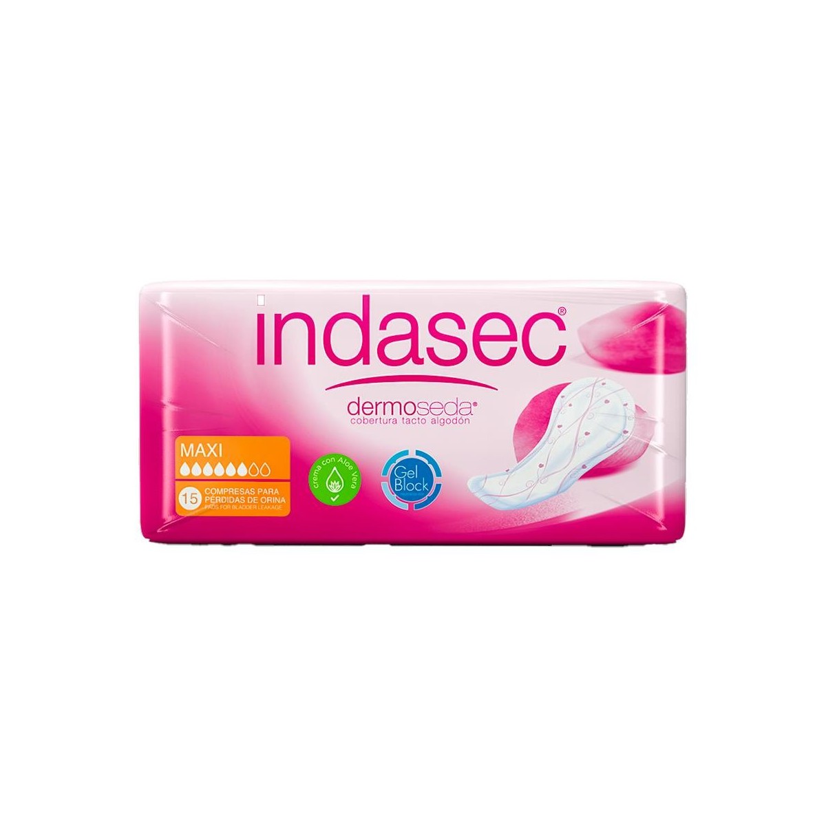 Indasec Dermoseda Maxi Bolsa 15 Compresas